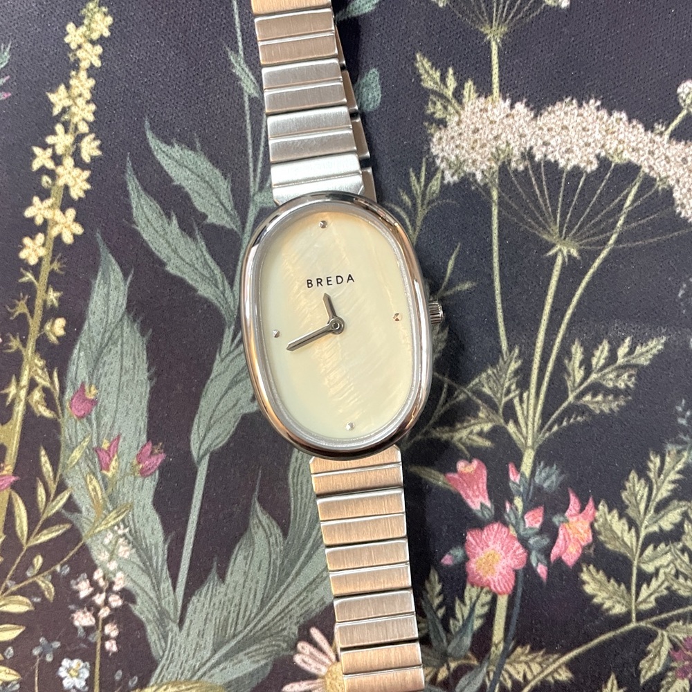 Breda Jane Watch in Silver/Champagne, EUC like-new condition